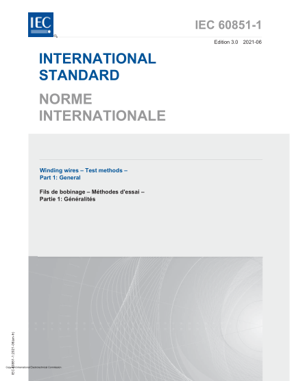 iec 60851-1-2021winding wires - test methods - part 1: general