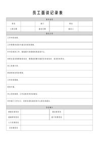 员工面谈记录表模板2docx