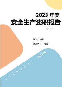 2023安全负责人年度述职报告汇编（32页）docx