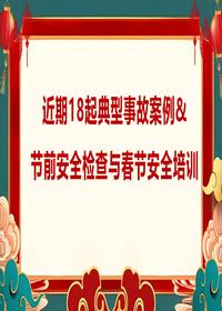 近期18起典型事故案例及2024年节前安全检查与春节安全专题培训  -  只读pptx