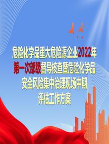 危险化学品重大危险源企业 2022 年第一次部级督导核查暨危险化学品安全风险集中治理现场中期评估工作方案pptx