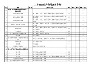 安全生产费用支出台账(样表)xls